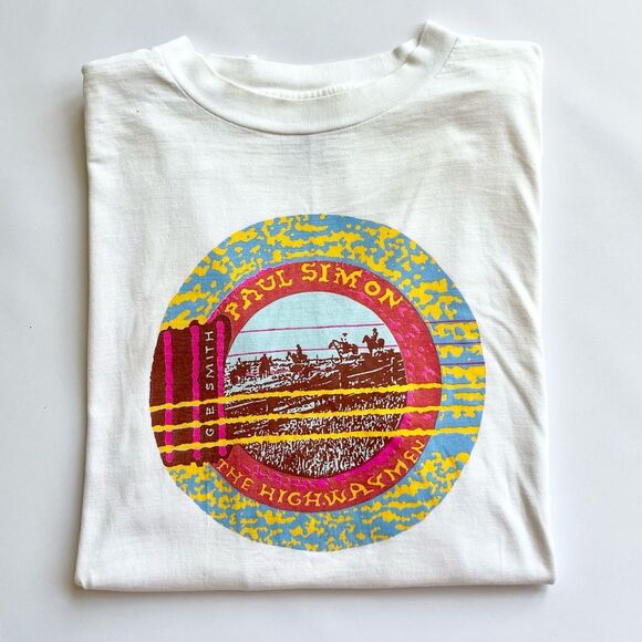 Original 1993 Vintage Paul Simon The Highwaymen Back at the Ranch Band Tee XL - Picture 2 of 5
